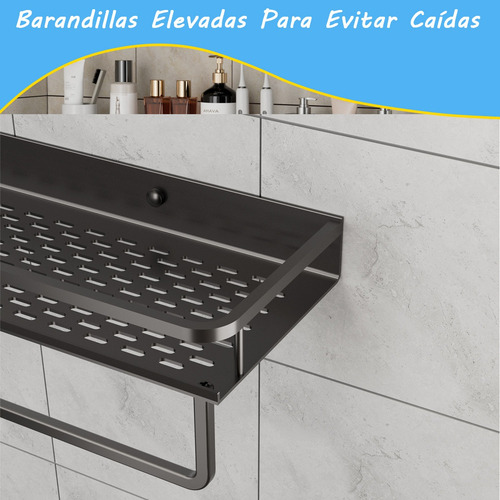 Ducha Organizador Repisas Regadera De Aluminio Estante 2pcs Gris