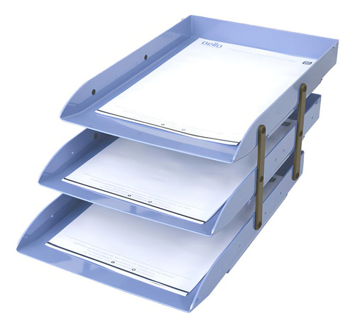Caixa Correspondência Azul Claro Articulável Tripla Dello