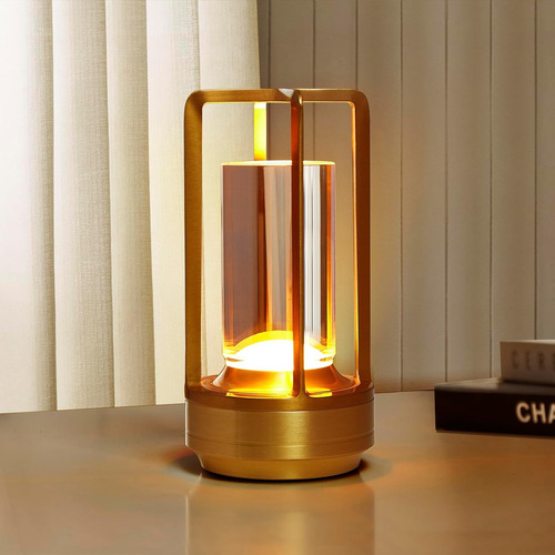 Lámpara De Mesa Led Recargable Inalámbrica Con 3 Temperatura
