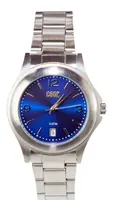 Comprar Reloj Hombre John L Cook Analogo Casual 3634 Acero Inox Malla Plateado Bisel Plateado Fondo Azul