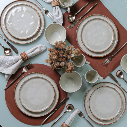 Aparelho De Jantar 16 Peças Raio E Clay Porto Brasil