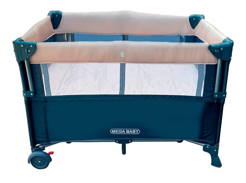 Imagen 2 de 6 de Practicuna Colecho Bebés Mega Baby Geminis Doble Altura Color Beige