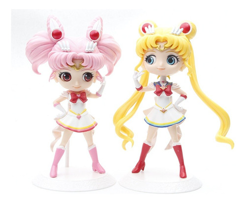 Figuras Sailor Moon X2 Prisma Lunar Tipo Qposket Pvc