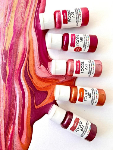 Imagen 3 de 8 de Colorante Cremoso Perlado Fucsia Foodie Art Comestible