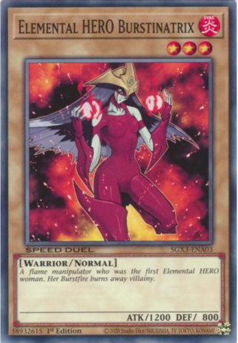 Tarjeta Yugioh Elemental Hero Burstinatrix Sgx3-ena03 Common