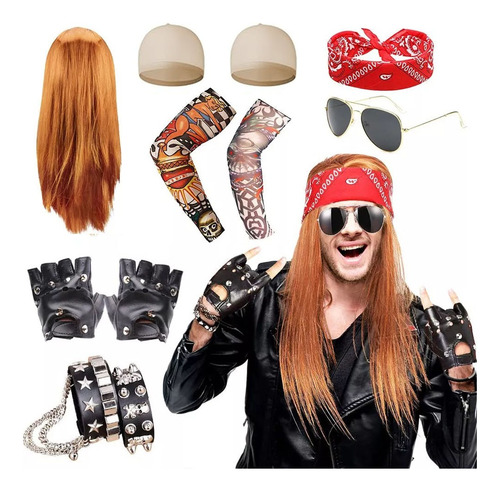 Accesorios Para Disfraz De De Rockero De Los 70s 80s 90s