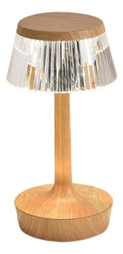 Lámpara De Mesa De Cristal, Sala De Estar, Luz De Madera