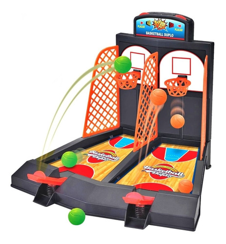 Jogo Basquete Brinquedo Basketball Duplo Com Placar Braskit