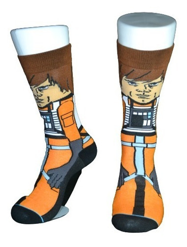 Calcetines Divertidos Animados Star Wars Luke Skywalker 