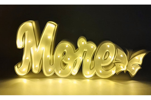 Nombres Iluminados 4 Letras 20 Cm Polyfan Tunombreimporta