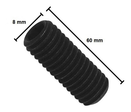 Imagem 1 de 8 de Parafuso Allen Sem Cabeça M 8 X 60 - 20 Unidades