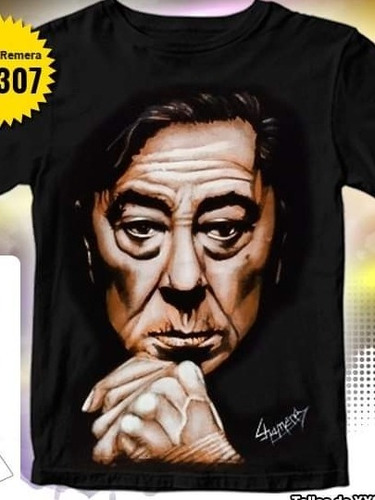 Remera De Atahualpa Yupanqui Pintada A Pincel