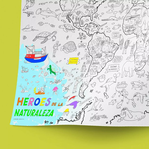 Proyecto Héroes De La Naturaleza Atlantis Mapa Gigante Atl8