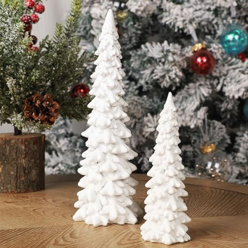 Juego De 2 Decoraciones De Mesa Para Arbol De Navidad Pinos