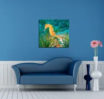 Comprar Cuadro 60x60cm Hipocampo Caballito De Mar Animales Marinos