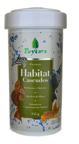 Poytara Ração Para Peixes Habitat Cascudos Premium 145g