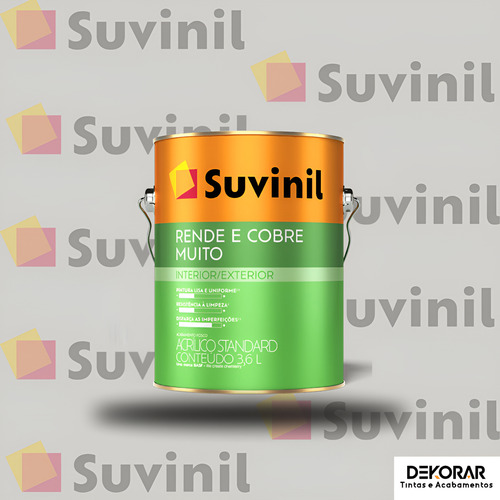 Tinta Acrílica Rende E Cobre Muito Standard Fosco 3,6l Cores