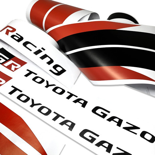 Adhesivo Hilux Gr para Toyota Gazoo Sport V6 Band, rojo/negro