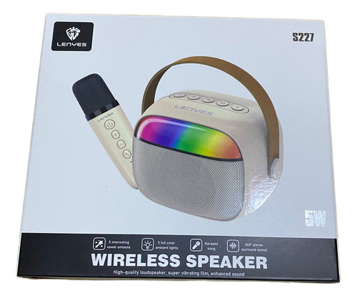 Parlante Inalámbrico Lenyes S227 Con Bluetooth Y Karaoke
