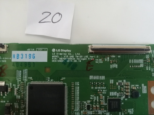 20. Tarjeta T-con 6870c-0553a Tv LG 55uf7700, 49uf8507 (Usado)