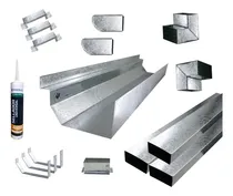 Comprar Zingueria Canaleta Americana Kit Para Armar 3 Mts Galv Techo