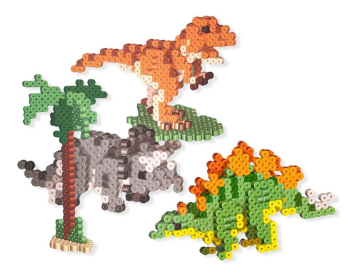 Perler Super Dinosaurios 2003 Pz Cuentas 3d Fusionadas Dino