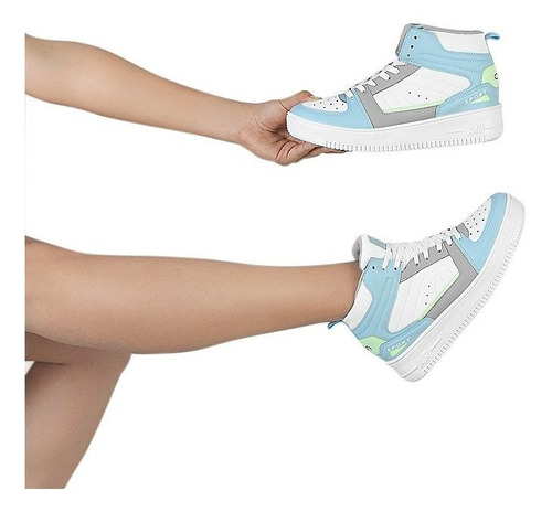 Imagen 3 de 3 de Tenis Bota Casuales Mujer Clásicos 1150-1450