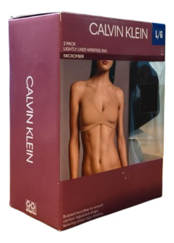 Brasier Calvin Klein 2 Piezas Lightly Lined Wirefree Bra