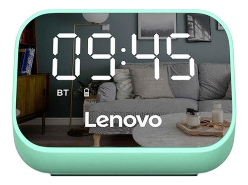 Parlante Altavoz Bluetooth Lenovo Ts13 Verde Con Reloj