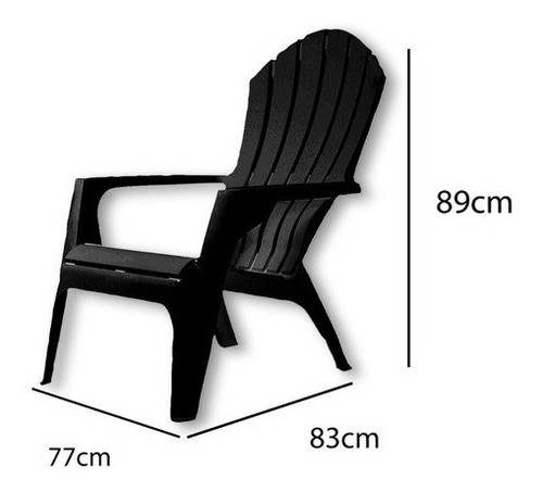 Imagen 3 de 4 de Sillon Plastico Miami Mascardi Calidad Premium