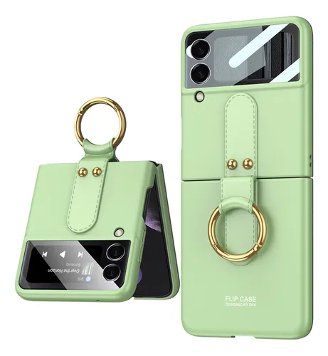 Funda Resistente Con Anillo Para Samsung Z Flip 4 Matcha