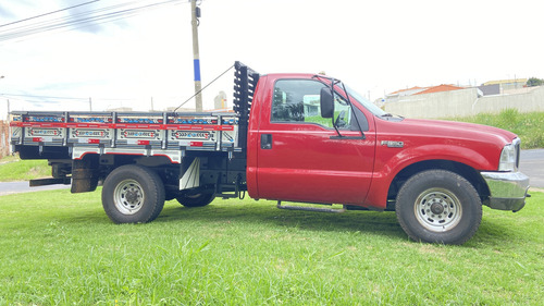 Ford F 350 Ano 2002 Vermelha Carroceria Madeira
