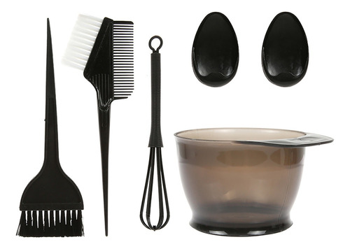 Kit De Tazón Y Pincel P/teñir Cabello Con Cubre Orejas 5 P