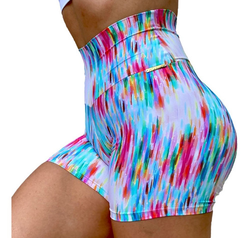 Imagem 2 de 5 de Short Com Franzido Efeito Empina Bumbum Ref. 214