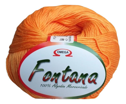 Hilaza Fontana Omega 100% Algodón Egipcio Mercerizado Color Naranja