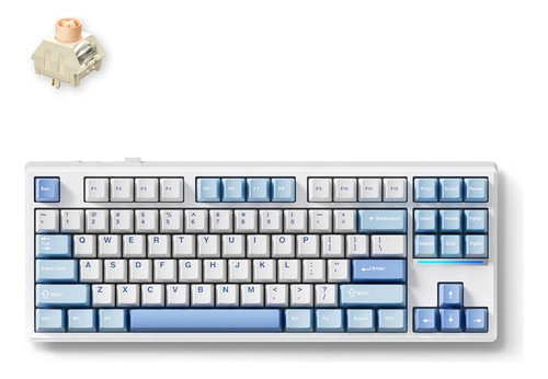 Teclado Mecanico Mchose K87 Azul Switch Icy Creamsicle Teclado Azul Mck874 Idioma Inglés Us