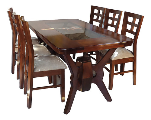 Juego De Comedor En Madera Pino