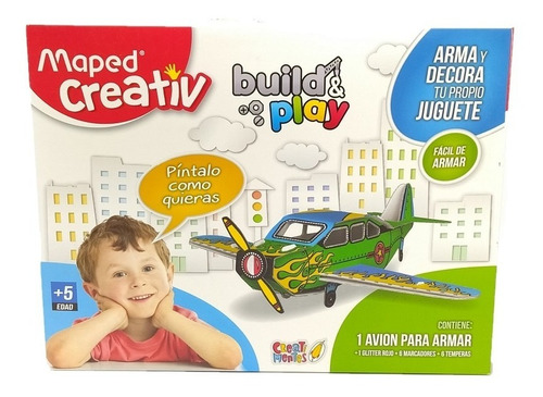 Kit Maped Juego Build Y Play Avion Para Niño