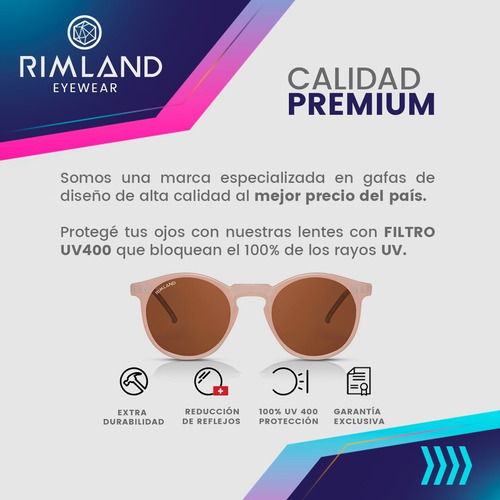 Imagen 4 de 7 de Anteojos De Sol Rimland Chula Rosa Nude