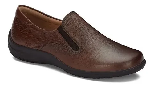 Zapato Oxford Mujer Caf Piel Suela Ligera Andrea Confort Cuotas
