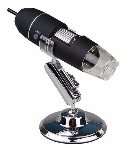 Microscopio digital USB con zoom 1000x, cámara profesional de 2.0 megapíxeles, color negro