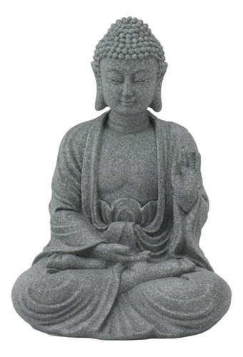 Estatua De Buda Escultura De Arenisca Verde Budista