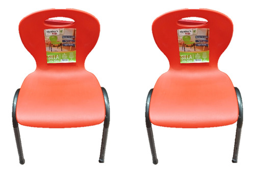 Silla Infantil Apilable 2 Pzs Varios Colores