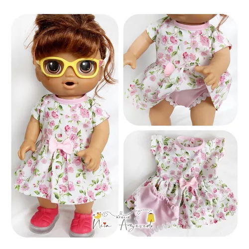 Kit Roupa Boneca Baby Alive 5 Peças - Flor Limão em Promoção na