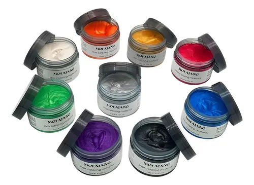 Cera Lavável Colorida Para Cabelo Mofajang
