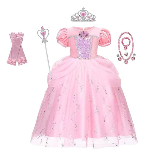 Disfraz De Princesa De Sirena Para Niña  Vestido De Arie [u]