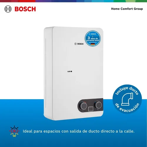 Calentador Bosch 10lt Gas Propano Tiro Forzado Therm 1400f