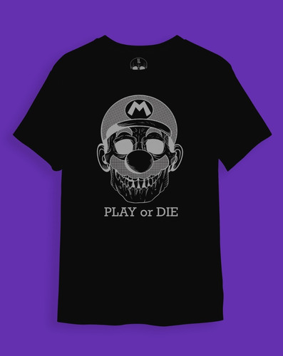 Polera Calavera Factoy Dead Mario - Dark 