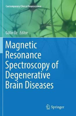 Libro Magnetic Resonance Spectroscopy Of Degenerative Bra...