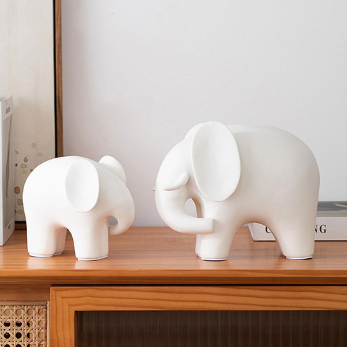 Elegante Figura De Cerámica Para El Hogar Y La 14cmx12cm